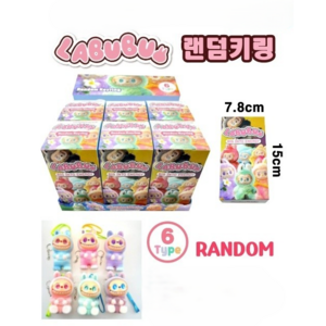 라부부 LABUBU 랜덤 피규어키링 2EA, 1개