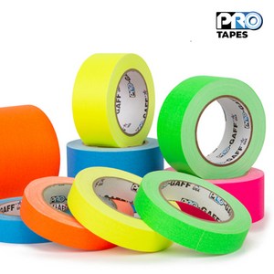 PRO GAFFER TAPE 끈적임 없는 1인치 프로게퍼테이프 (폭24mm x 길이23m), 1개, 형광오렌지/G125MFLORA