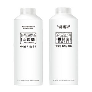 백미당 동물복지 인증 유기농 우유, 백미당 유기농 우유 750ml X 6개, 6개, 750ml