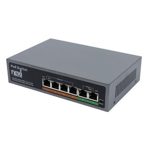 [NEXI] 넥시 NX-POE604EX20 [NX660] [스위칭허브/4포트+Uplink 2포트/100Mbps/PoE], 1개