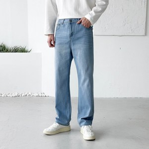 남성용 세미와이드 빅사이즈 청바지 데님 핏좋은 연청 흑청 팬츠
