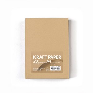 PaperPhant 크라프트지 Kraft Paper, 진한 브라운 A4 250매 175g