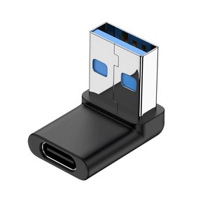 USB3.0 변환젠더 컨버터 AMtoCF 수직 꺾임 15w급속충전 지원 10Gbps A타입 숫놈에서 C타입 암놈 어댑터 전송속도 커넥터 adapte, 1개