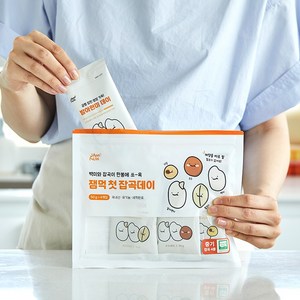 잼먹 유기농 첫 잡곡데이 4개입 아기 중기이유식, 1세트, 200g