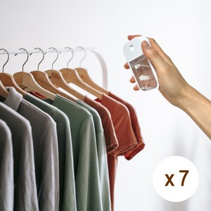 EROUNZ 포켓 드레스퍼퓸 / 부드럽고 은은한 코튼향 휴대용 섬유탈취제 향수 정전기방지, 7개, 45ml