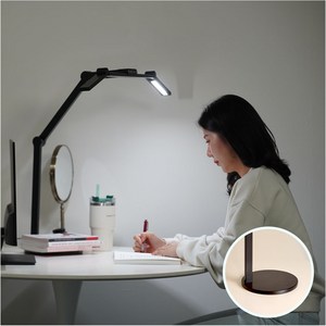 룩스베러 STDL01 스탠드 삼성 시력보호 와이드 책상스탠드 공부등 독서등 조명, 베이스타입, 리모컨 미포함, 블랙