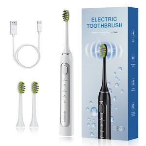 스타일닥터 초음파 전동칫솔 4단 조절 가정용 전동칫솔, 화이트, Y06-2000mAh, 1개