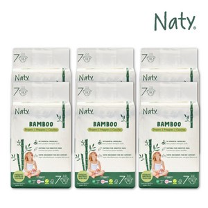 [Naty] 네띠 밤부 기저귀 밴드형 7단계 108매, 단품