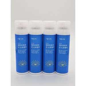 식물나라 산소수 워터프루프 선스프레이 100ml SPF50+ PA+++ 여름 강 바다 물놀이 자외선차단, 4개