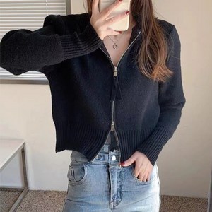 공감메이트 여성 베이직 투웨이 니트 후드집업