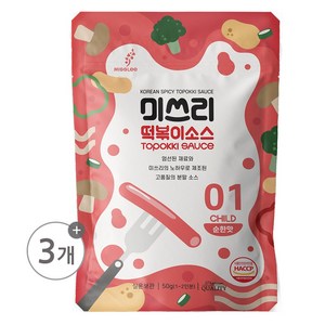 미쓰리 떡볶이 소스 01 순한맛, 50g, 3개