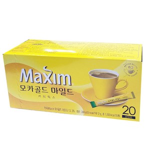 맥심 모카골드 마일드 커피믹스, 12g, 20개입, 2개