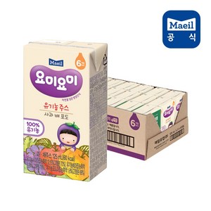 요미요미 주스, 사과 배 포도, 125ml, 24개