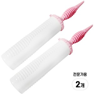 파스텔 고급 전문가용 손펌프 파스텔 공기주입기 화이트 핑크 풍선펌프, 2개, 랜덤발송