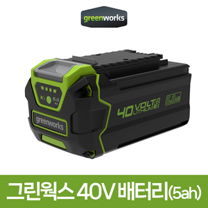 그린웍스 40V 배터리 5ah 8ah 리튬 이온, 본품 + 배터리1개, 1개