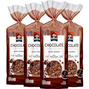 직구 퀘이커 라이스 케이크 홀 그레인 초콜렛 4개x205g Quake Rice Cakes Whole Gain Chocolate 4ct, 205g, 4개