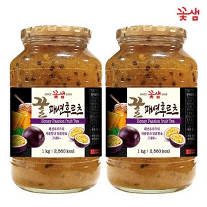 꽃샘 꿀 패션후르츠차 1KG (과일에이드), 2개, 1개입