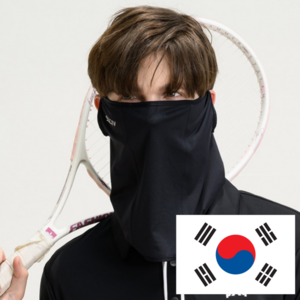 솔디브 국산 자외선 차단 쿨 스포츠 골프 마스크, 블랙, 1개