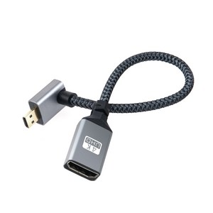 HDMI to MICRO HDMI 꺽임 젠더 IH687, 1개, 1개