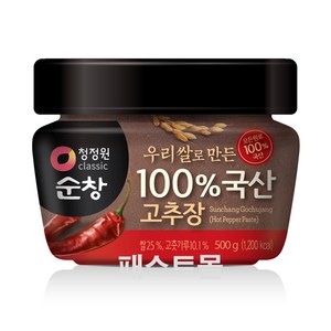 청정원순창 우리쌀로 만든 100% 국산 고추장, 500g, 1개