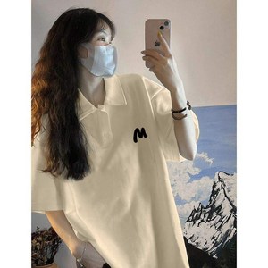 데일리 오버핏 카라 반팔 티셔츠