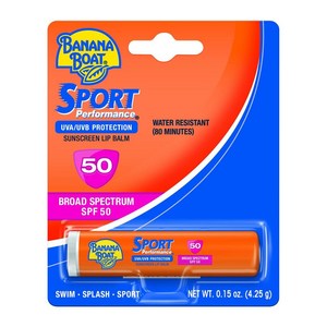 Banana Boat 스포츠 퍼포먼스 선스크린 립 밤 SPF 50 4.25g, 1개