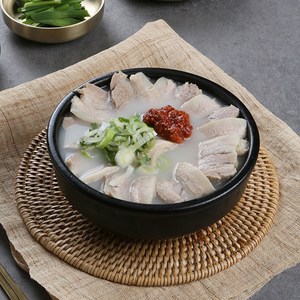[장모님밥상]잡내 1도 없는 진하고 푸짐한 부산 돼지 국밥(육수+고기+다대기포함), 4개, 500g