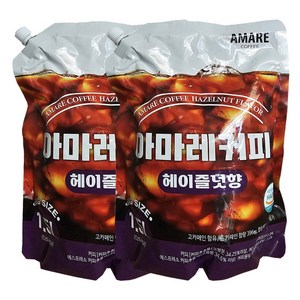 &&&& 797979 %%%% 희창 대용량 파우치 커피 헤이즐넛향, 1.5L, 2개