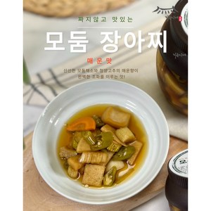 [지웅이네장아찌] 모둠장아찌 매운맛-무 양파 오이 샐러리 당근 청양고추 장아찌, 500g, 1개