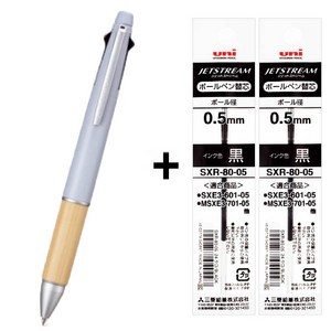 유니 제트스트림 4+1 뱀부 MSXE5-2000B-05 멀티펜 리필 세트, 뱀부 4+1 블루그레이+0.5mm 리필 세트