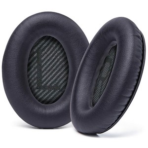 보스 QC35 QC45 QC25 QC AE2 이어 패드 호환 쿠션 커버 헤드셋 헤드폰 교체 스펀지, 블랙 이어패드 1쌍