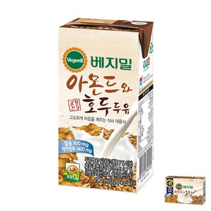 베지밀 아몬드와 호두 두유, 190ml, 24개