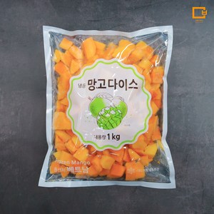 모디바 냉동 망고 다이스 1kg 1 팩, 1개