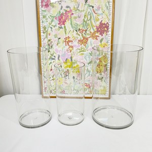 강화 원형 화병 꽃병 꽃 인테리어 10x20cm