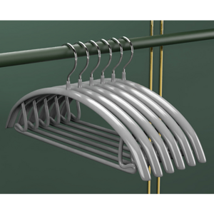 살림의기술 미끄럼방지 스텐 알루미늄 니트 논슬립 옷걸이, 그레이 * 20개, 20개