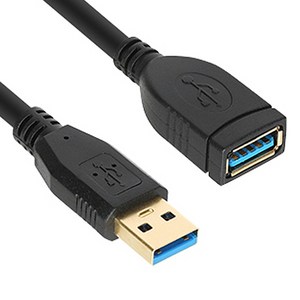 [강원전자] [AM-AF] USB-A 3.0 to USB-A 3.0 M/F 연장케이블 NETmate NM-UF310BKZ [블랙/1m], 1개