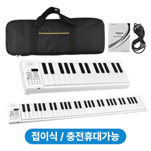 피코툴즈 접이식 키보드피아노 61키 충전식 전자피아노 휴대용 가방 포함, 1개