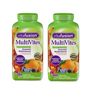 비타퓨전 멀티비이츠 구미 260개입 X 2팩 Vitafusion MultiVites Gummy Vitamins 260ct x 2pack, 260정, 2개