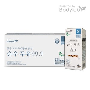 바디랩 순수 두유 99.9, 190ml, 24개