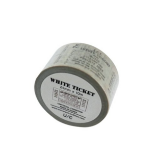 빈티지 마스킹 테이프 WHITE TICKET 25mm x 10m, 혼합색상, 1개