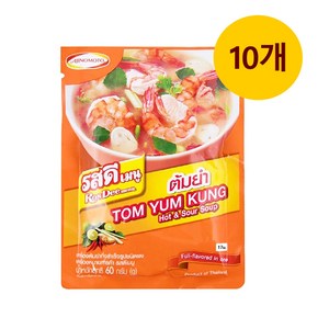 태국 로띠 똠양꿍 파우더 60g x 10개 똠양꿍재료 태국조미료 Tom Yum Kung Powde 60g