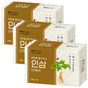 동산씨앤지 동산 C&G 동산인삼비누, 100g, 3개