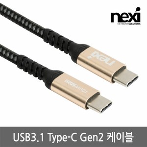 넥시 USB3.1 PD 충전 4K 디스플레이 C to C 케이블, 1개, 1m