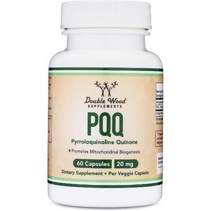 Double Wood Capsules PQQ 보충제 미토콘드리아 서포트 60캡슐, 2개, 60정