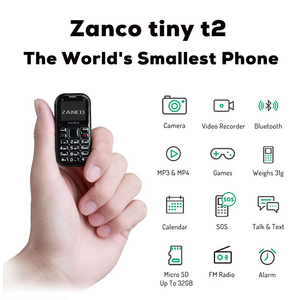 공기계 ZANCO 아주 작은 t2 세계에서 가장 작은 전화 3G WCDMA 미니 휴대 전화 미니 전화 가장 작은 전화 포켓 전화 무료 선물로 구입 아이폰공기계구입