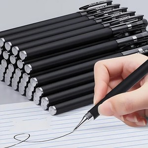 COVERONE 부드럽게 잘 써지는 0.5mm 중성잉크 매트바디 볼펜 25p 세트, 25개, 블랙