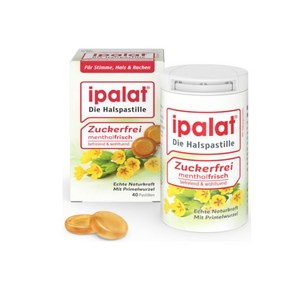 독일 Ipalat 이팔라트 목캔디 마일드 기침 목관리용 사탕 40개 [원산지:독일], 1개, 40정