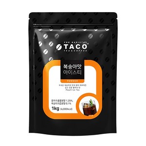 (박스)타코 복숭아맛 아이스티 1kg 1박스 12개 파우더, 1개입