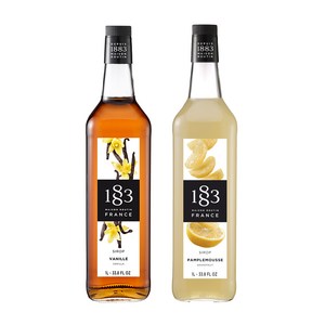 1883 바닐라 시럽 1000ml+1883 자몽 시럽 1000ml, 1L, 2개