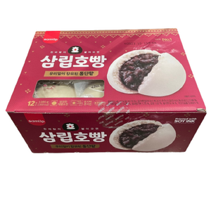 코스트코 삼립호빵 우리밀이 함유된 통 단팥 호빵 1080G 1박스, 90g, 12개